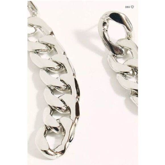 Free People Floating Chain Earrings Silver - Picture 3 of 6